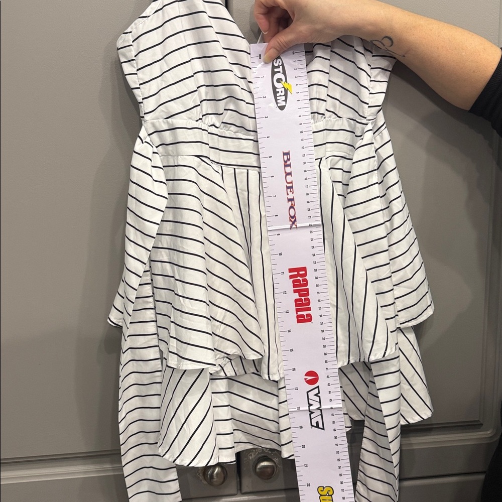 Forever 21 Black and White Striped romper - Picture 5 of 7